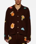 Motif Crochet Polo Shirt