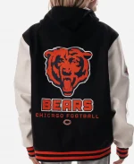 NFL Chicago Bears The Wild Collective Black Hooded Varsity Jacket