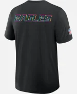 NFL Eagles Saquon Barkley 2025 Black Crucial Catch Sideline T-Shirt