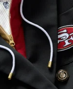 NFL Shop x Veronica Beard San Francisco 49ers Black Dickey Jacket