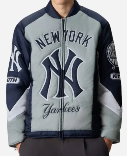 New York Yankees Kith Zip Brixton Puffed Shirt Jacket