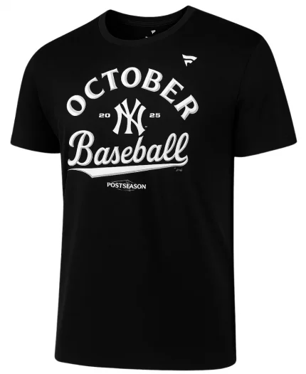 New York Yankees October Baseball Black T-shirt
