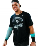 New York Yankees October Baseball Black T-shirt - Black