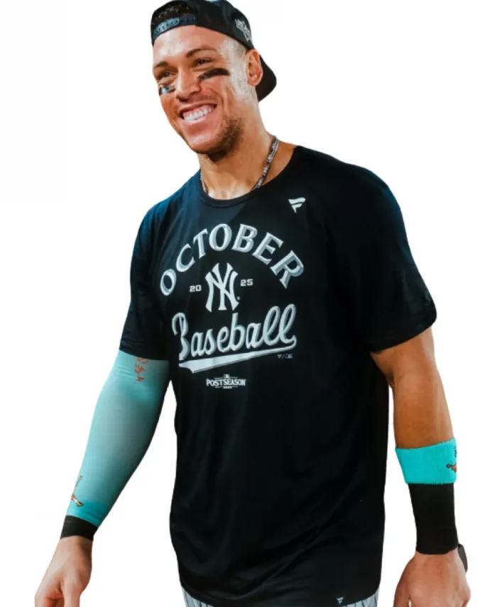 New York Yankees October Baseball Black T-shirt - Black