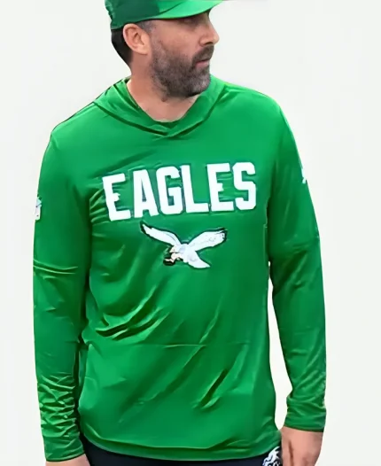 Nick Sirianni Eagles Nike Kelly Green Long Sleeve Hoodie T-Shirt