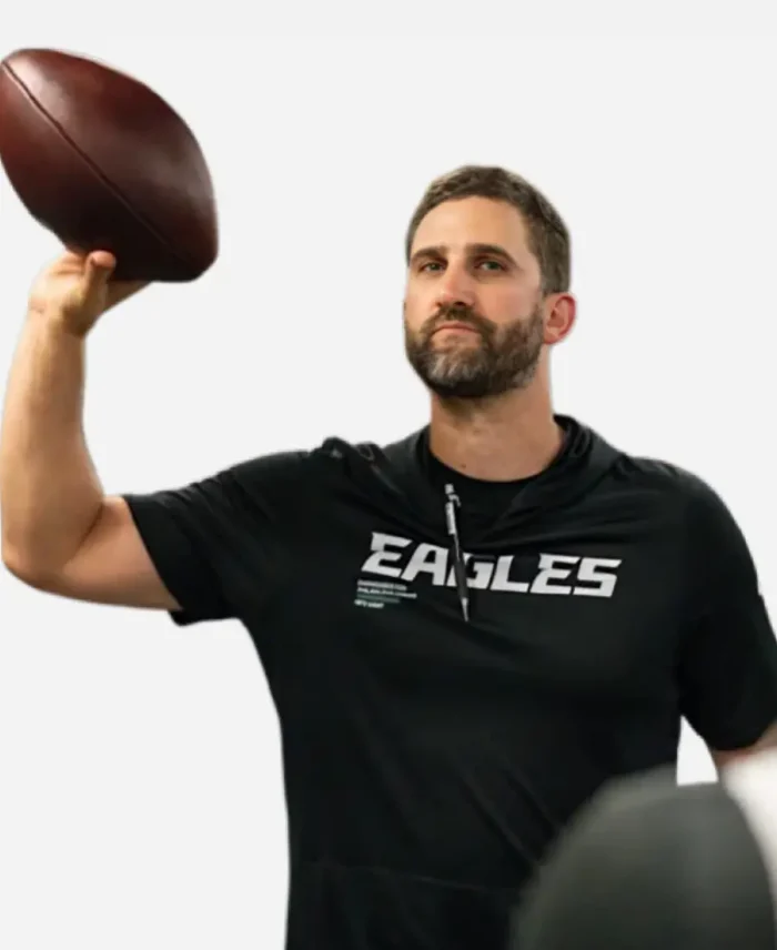 Nick Sirianni Philadelphia Eagles Sideline Performance Black Hoodie T-Shirt