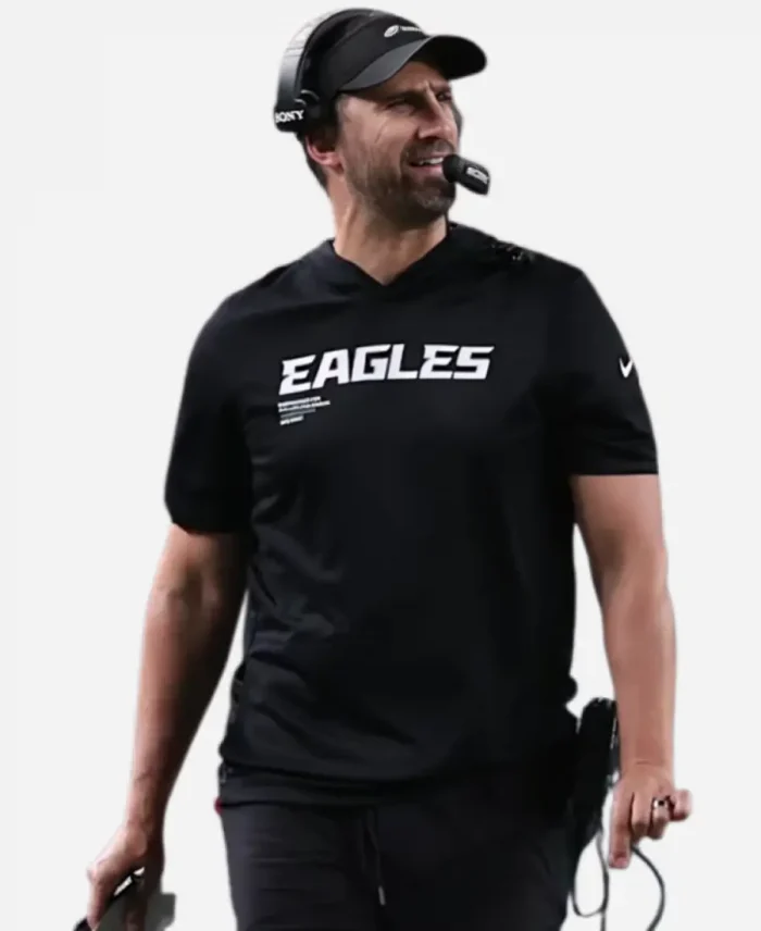 Nick Sirianni Philadelphia Eagles Sideline Performance Hoodie T-Shirt