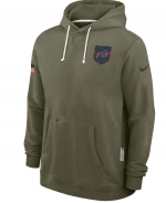 Nike Buffalo Bills 2025 Salute to Service Sideline Standard Issue Dri-FIT Olive Green Hoodie