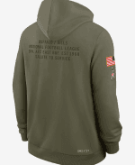 Nike Buffalo Bills 2025 Salute to Service Sideline Standard Issue Dri-FIT Olive Pullover Hoodie