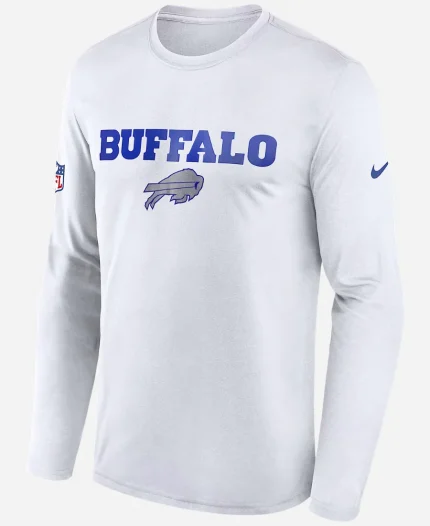 Nike Buffalo Bills Rivalry Sideline Long-Sleeve White T-Shirt