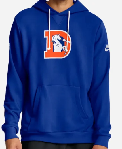 Nike Denver Broncos Sideline Blue Hoodie