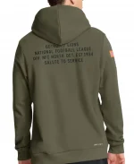Nike Detroit Lions 2025 Salute to Service Sideline Standard Issue Dri-FIT Olive Green Pullover Hoodie