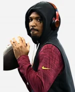 Nike Jayden Daniels Washington Commanders 2025 Black Sleeveless Hoodie