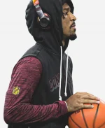 Nike Jayden Daniels Washington Commanders 2025 Sideline Black Sleeveless Hoodie