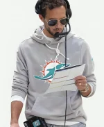 Nike Mike McDaniel Miami Dolphins 2025 Sideline Grey Pullover Hoodie