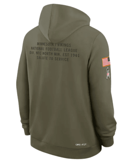 Nike Minnesota Vikings 2025 Salute to Service Sideline Standard Issue Dri-FIT Hoodie