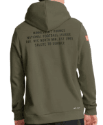 Nike Minnesota Vikings 2025 Salute to Service Sideline Standard Issue Dri-FIT Olive Green Pullover Hoodie