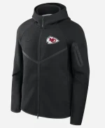 Nike NFL Kansas City Chiefs Tech Windrunner Full-Zip Hooded Jacket - Black, Heather Gray & Olive