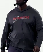 Nike Todd Bowles Tampa Bay Buccaneers 2025 Sideline Long Sleeve Black Hoodie T-Shirt