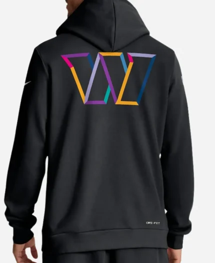 Nike Washington Commanders 2025 NFL Crucial Catch Sideline Standard Issue Dri-FIT Black Hoodie