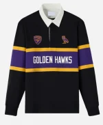 OVO Wilfrid Laurier University Rugby Black Polo Shirt
