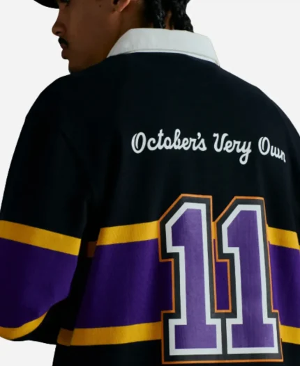 OVO Wilfrid Laurier University Rugby Black Polo Shirt 2025