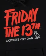 October’s Very Own Friday The 13th Logo Graphic Black Hoodie