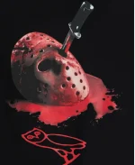 October’s Very Own Friday The 13th Mask Logo Graphic Black Hoodie