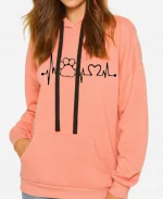 Patlollav Sweatshirts Flash Picks Autumn Winter Pink Hoodie