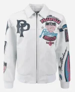 Pelle Pelle American Bruiser White Leather Jacket