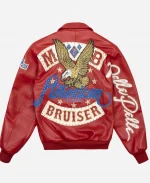 Pelle Pelle American Bruiser World Famous Soda Club Leather Jacket - Red