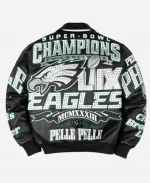 Pelle Pelle Meek Mill Super Bowl Champions Eagles Black Leather Jacket