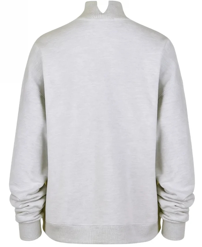 Philadelphia Eagles Vantage Mock Neck Heather Gray Pullover Sweatshirt