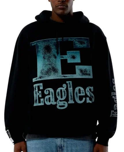 Philadelphia Eagles X Aleali May x No Caller ID Black Stacked Hoodie