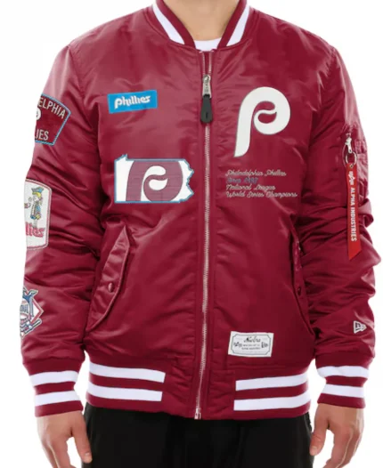 Philadelphia Phillies New Era x Alpha Industries Bomber Jacket
