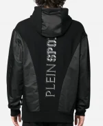 Philipp Plein Sport Tiger-Print Panelled Black Pullover Hoodie