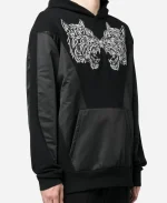 Plein Sport Tiger-Print Panelled Hoodie