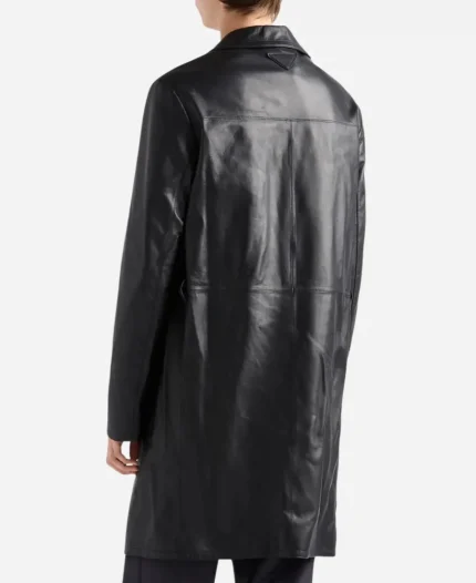  Prada Nappa Black Real Leather Coat