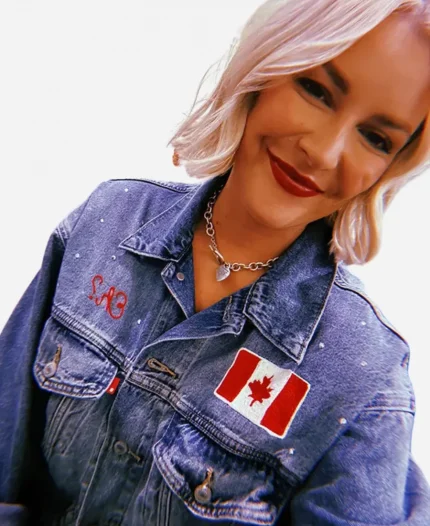 Renee Paquette Ontario Canada AEW All Elite Wrestling All Out 2025 Toronto Blue Denim Jacket - For Sale