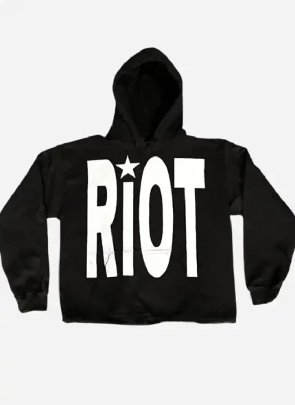 Riot Oversized Black Hoodie