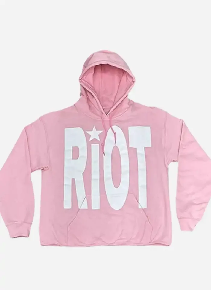 Riot Oversized Pink Hoodie