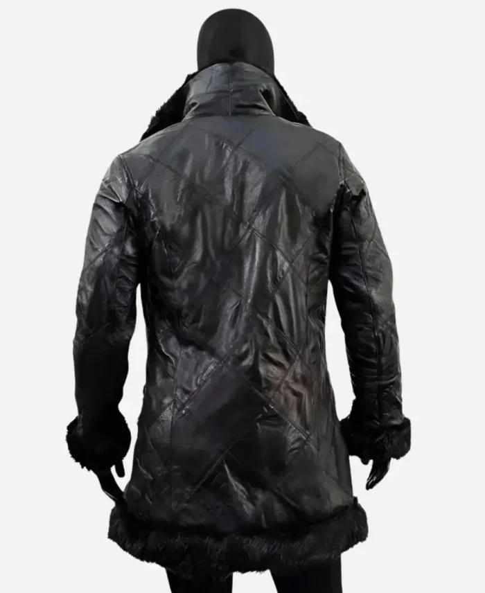 Robert Sheehan The Umbrella Academy Klaus Hargreaves Fur Leather Coat