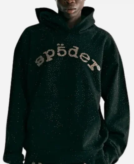 SP5DER VVS Black Hoodie