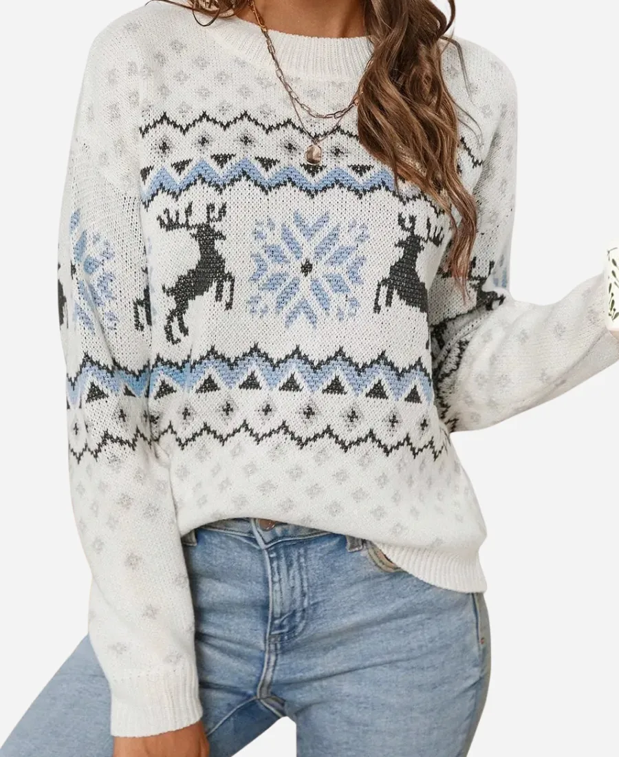 Santa Tell Me Darcy Jacquard Knitted Sweatshirt Santa Tell Me Darcy Jacquard Knitted Sweatshirt