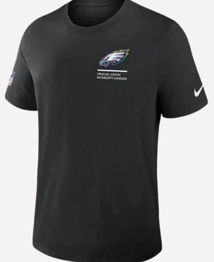 Saquon Barkley Eagles 2025 Black Crucial Catch Sideline T-Shirt