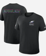 Saquon Barkley NFL Eagles 2025 Black Crucial Catch Sideline T-Shirt