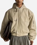 Shinzo Shige Khaki 15oz Canvas Clasp Bomber Jacket