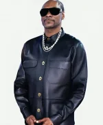 Snoop Dogg The Voice S28 The Knockouts Black Leather Jacket