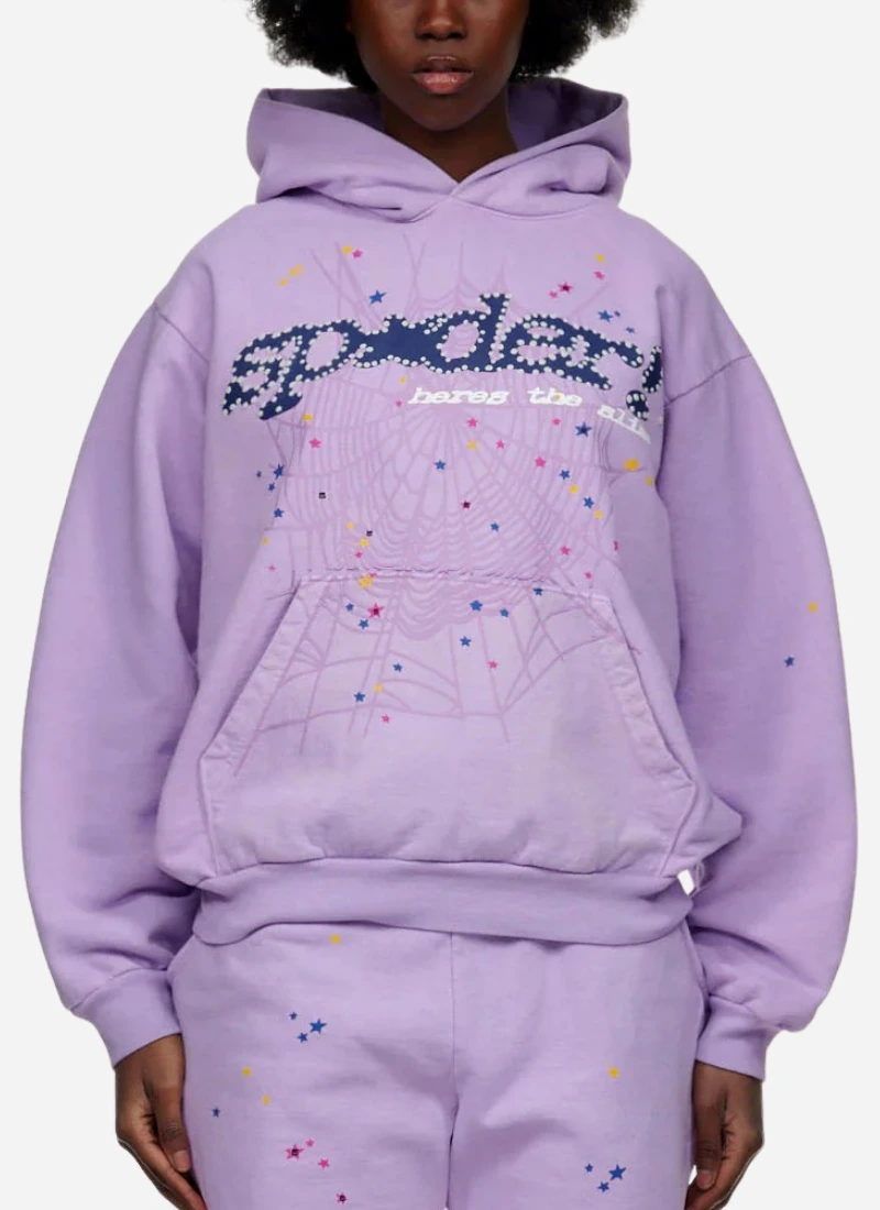 Sp5der Acai Purple Hoodie Sp5der Acai Purple Hoodie