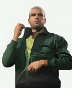 Spanish Tennis Player Carlos Alcaraz Rolex Paris Masters 2025 Green Zipper Jacket